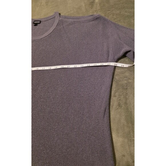 Torrid Womens Gray Cold Shoulder Acrylic Knit Pullover Crew Neck Sweater 3X - Picture 9 of 11